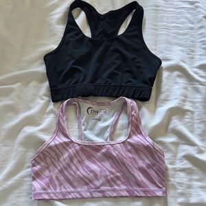 Zyia Girls Black and Pink Sports Bra Set